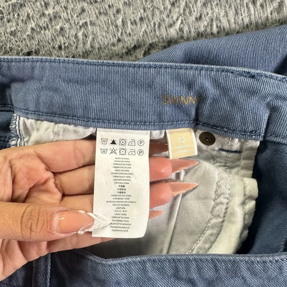 Michael Kors Jeans Womens 12 Blue Cotton Denim‎ Skinny Leg Light Wash Workwear